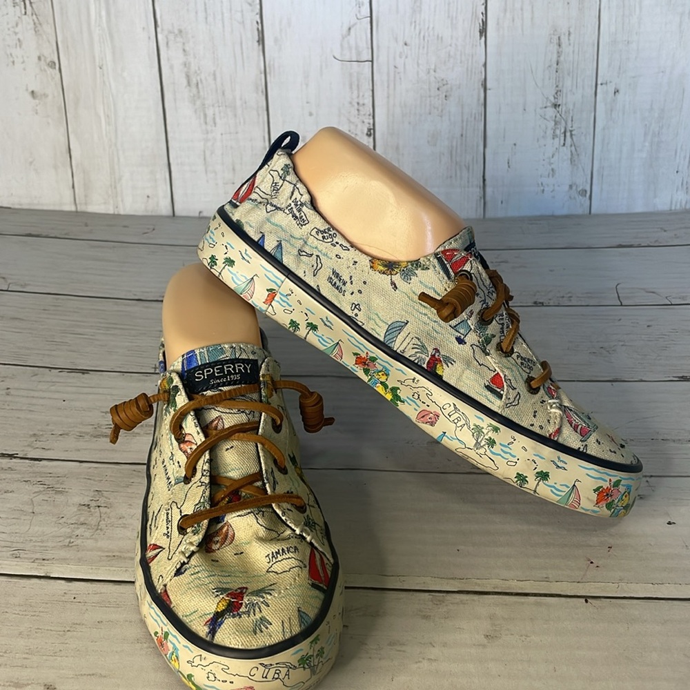Sperry Women's Sneakers - Cream and Brown - Picture 13 of 14